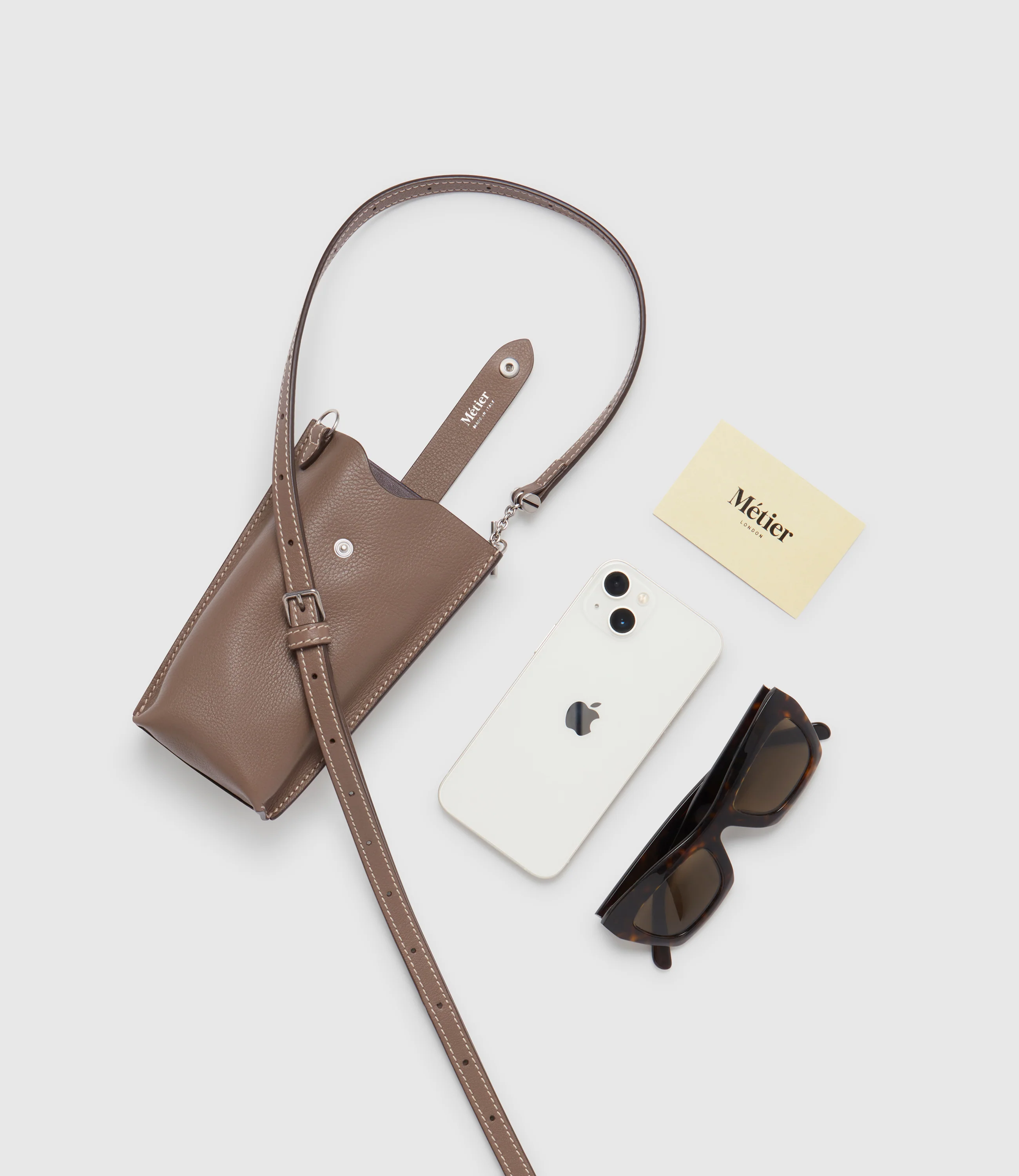 Minimalist Double Smooth Calfskin Taupe - Image 3