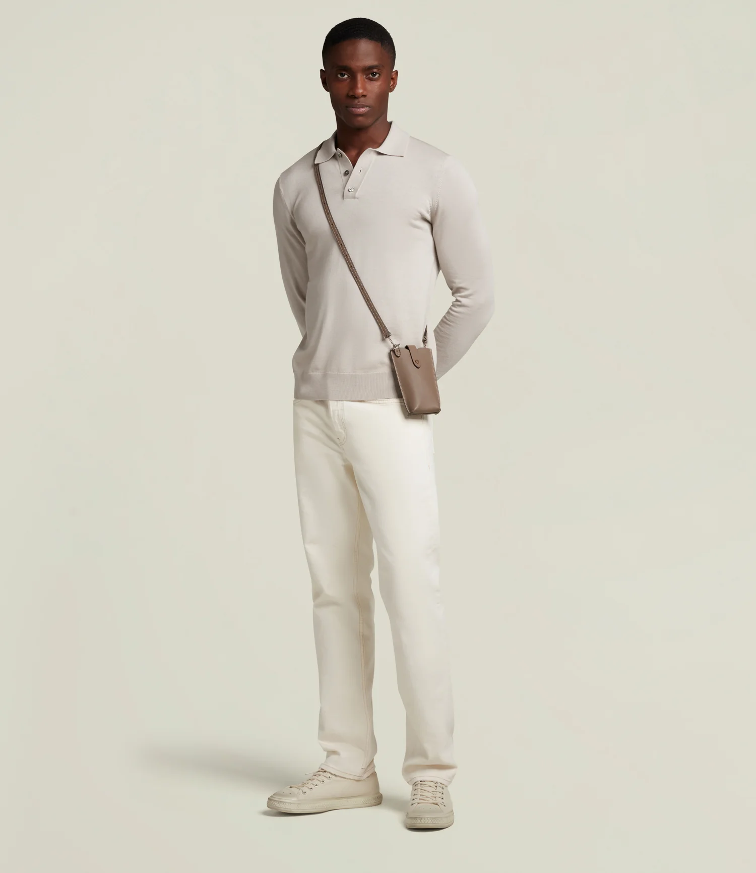 Minimalist Double Smooth Calfskin Taupe - Image 5
