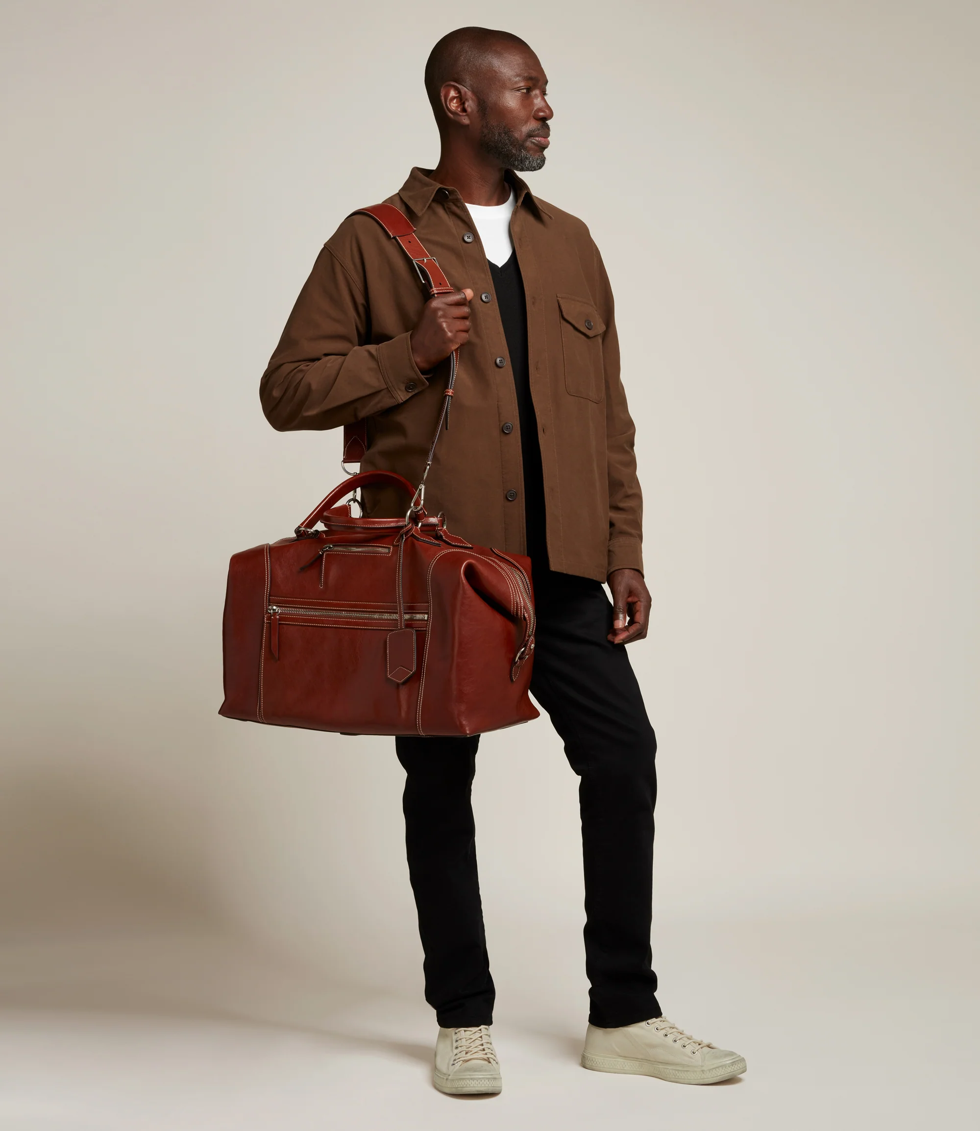 Vagabond Duffle 70s Calfskin Tobacco - Image 4