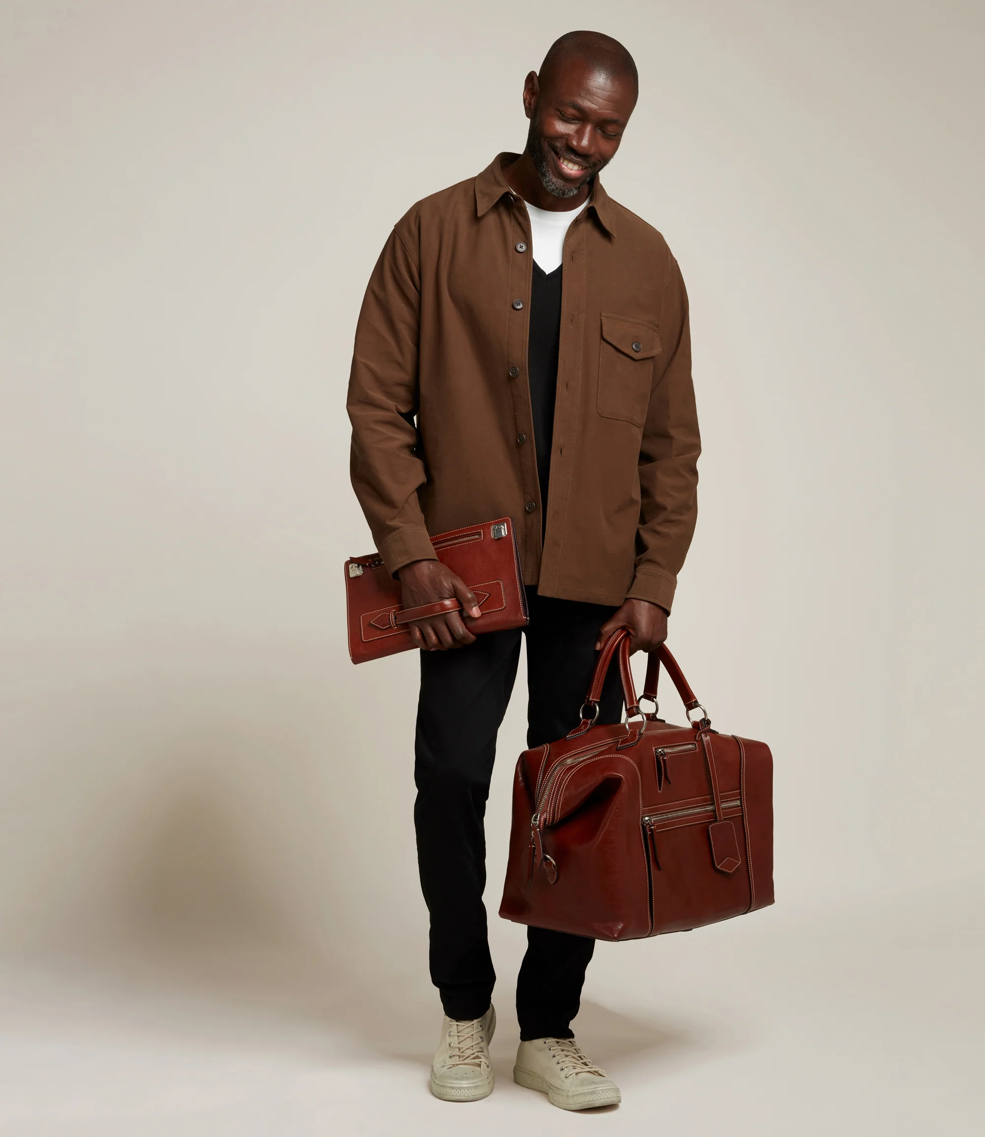 Vagabond Duffle 70s Calfskin Tobacco - Image 7