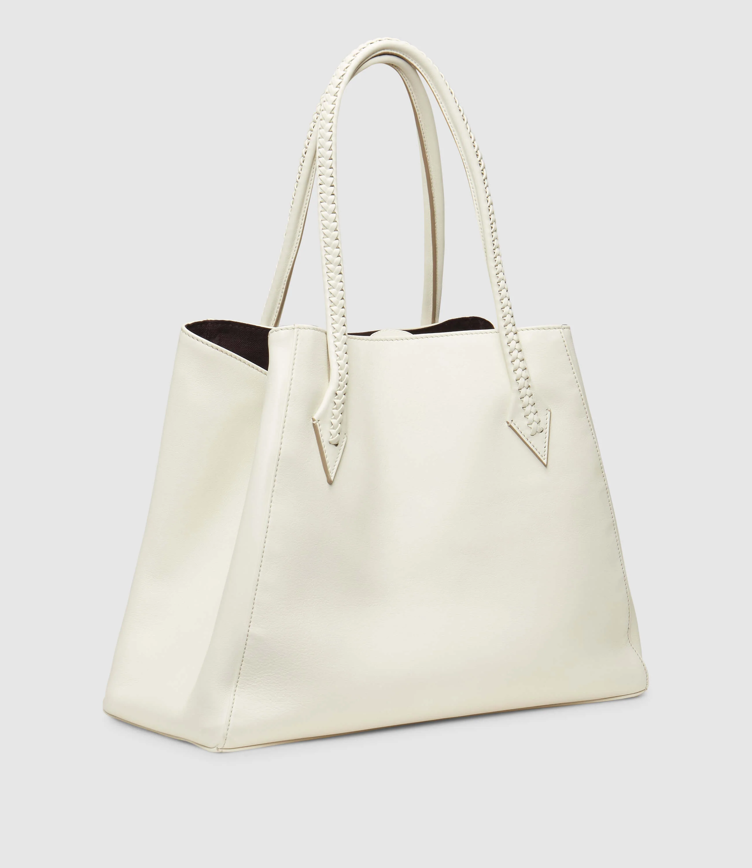 Vérité Collapsible Cabas Smooth Calfskin White Sand - Image 2