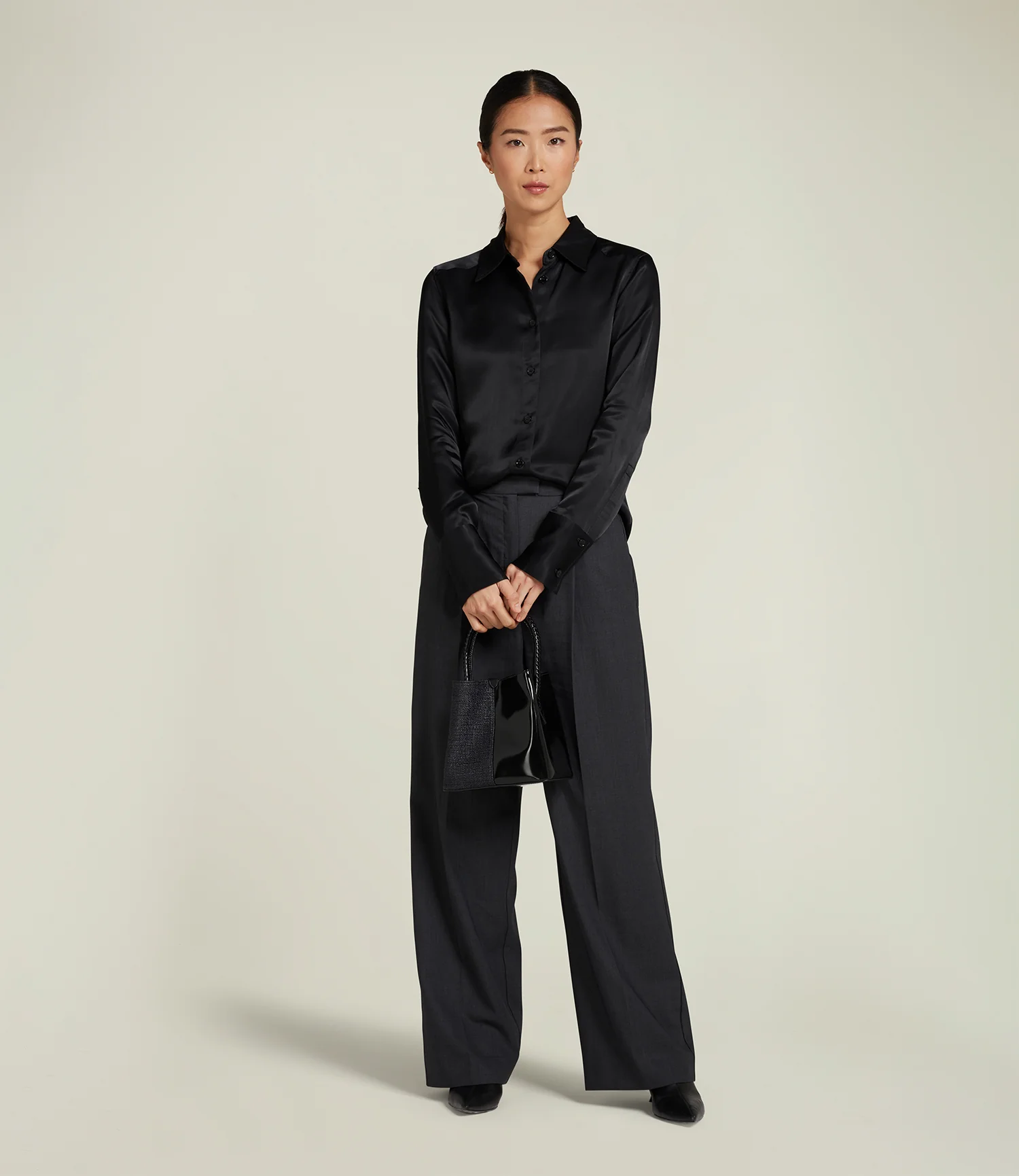 Vérité Mini Bouclé Black with Glossy Calfskin Black - Image 4