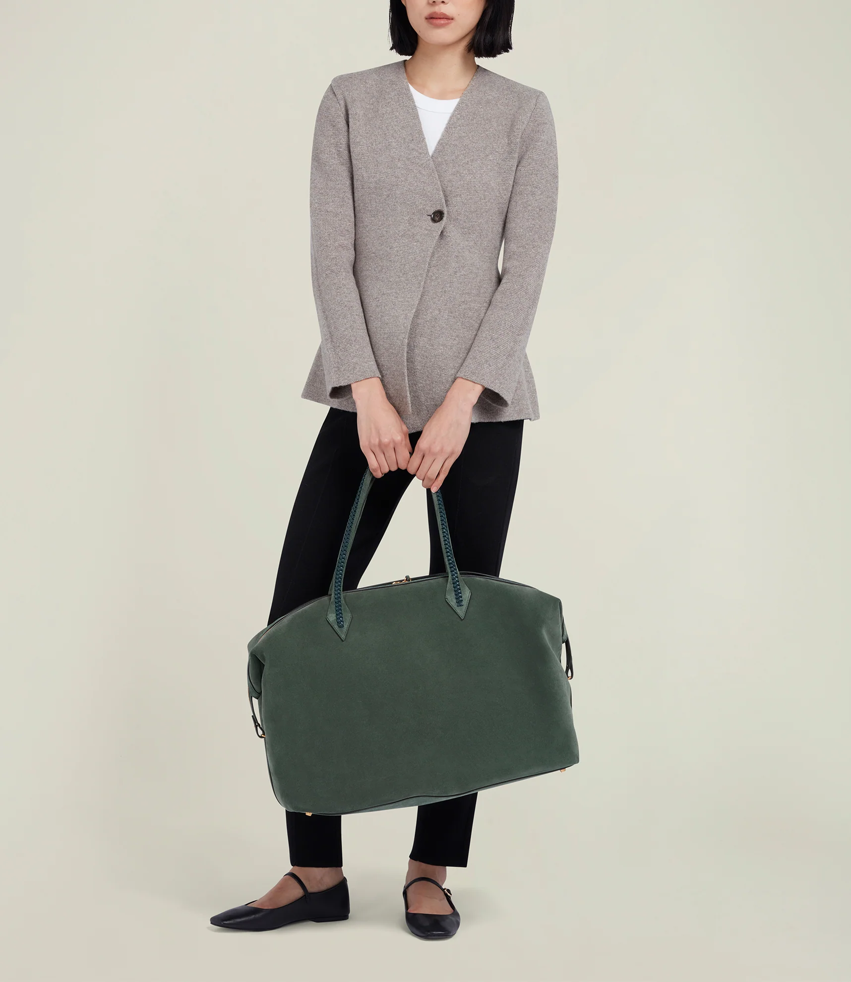 Vérité Weekend Bag Suede Emerald - Image 4