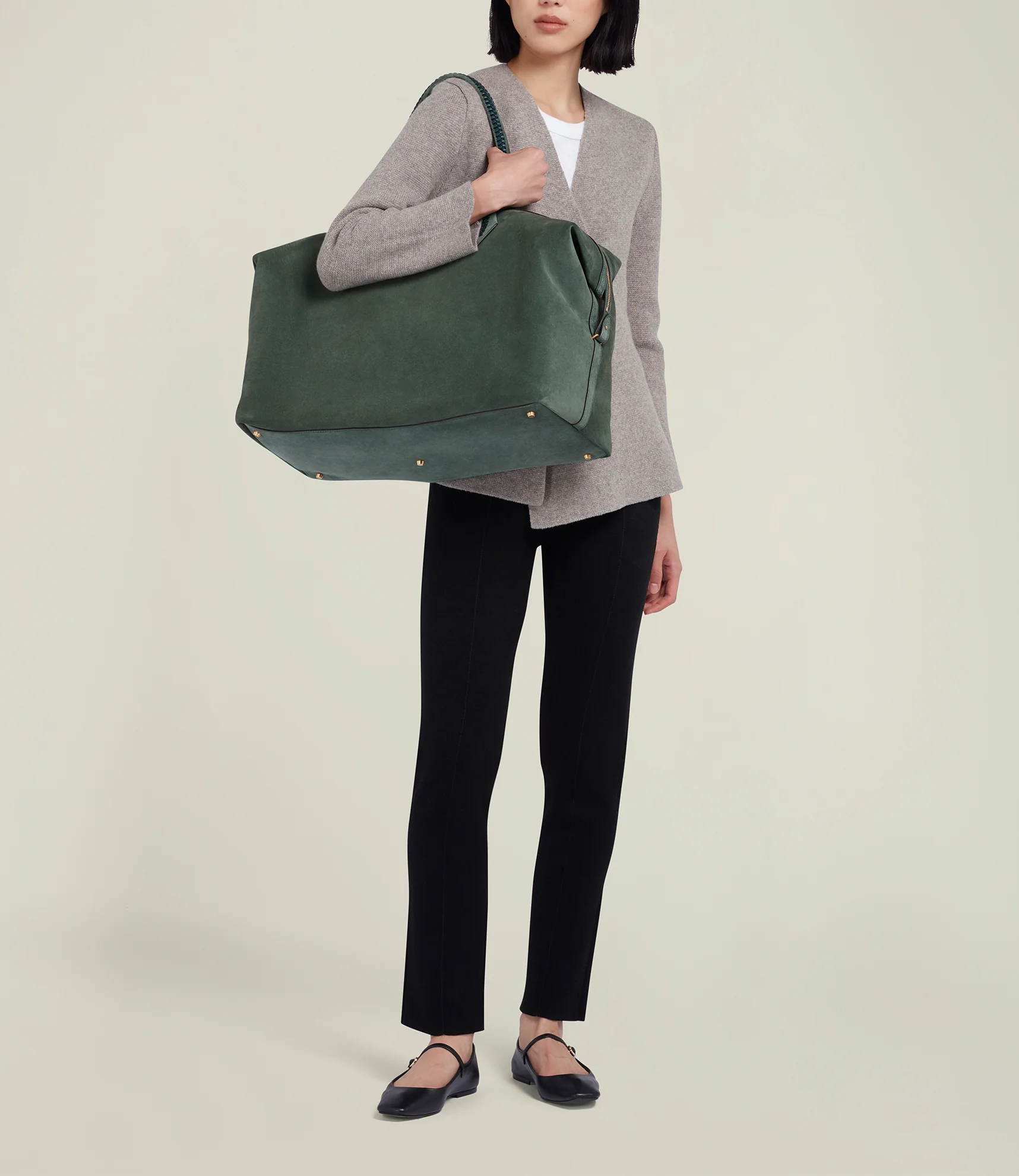 Vérité Weekend Bag Suede Emerald - Image 5