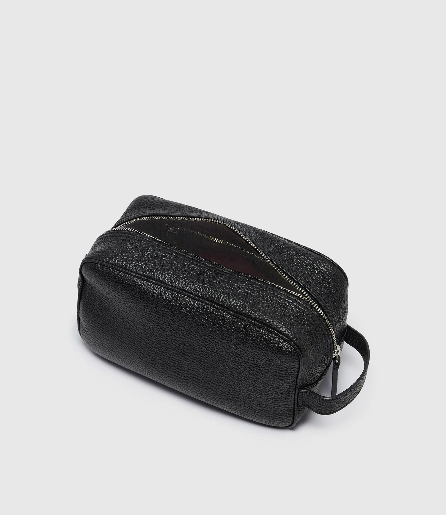 Wash Bag Full Grain Black - Image 3