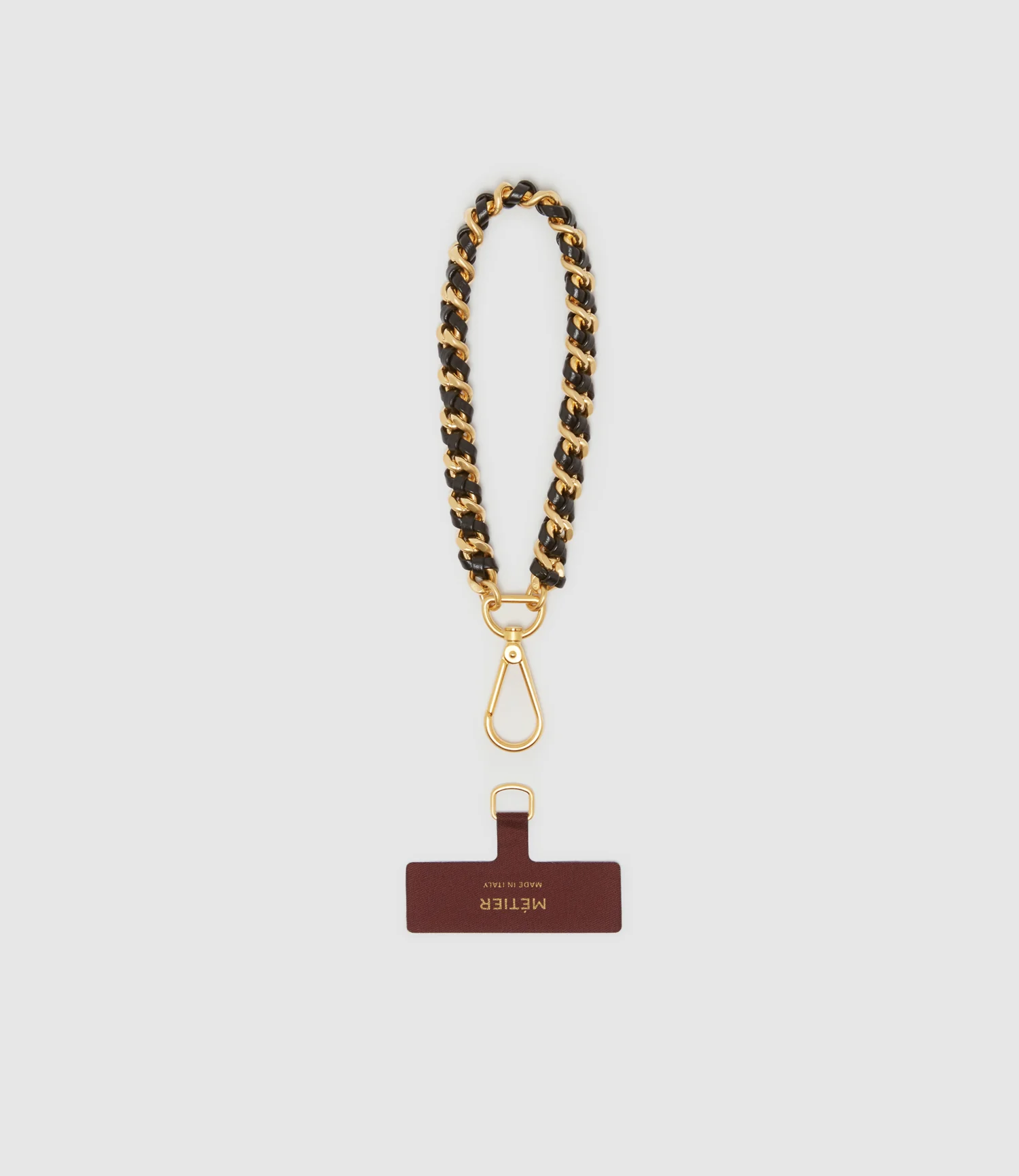 Wristlet Chain Strap Elvis Black with Gold Hardware - Image 2