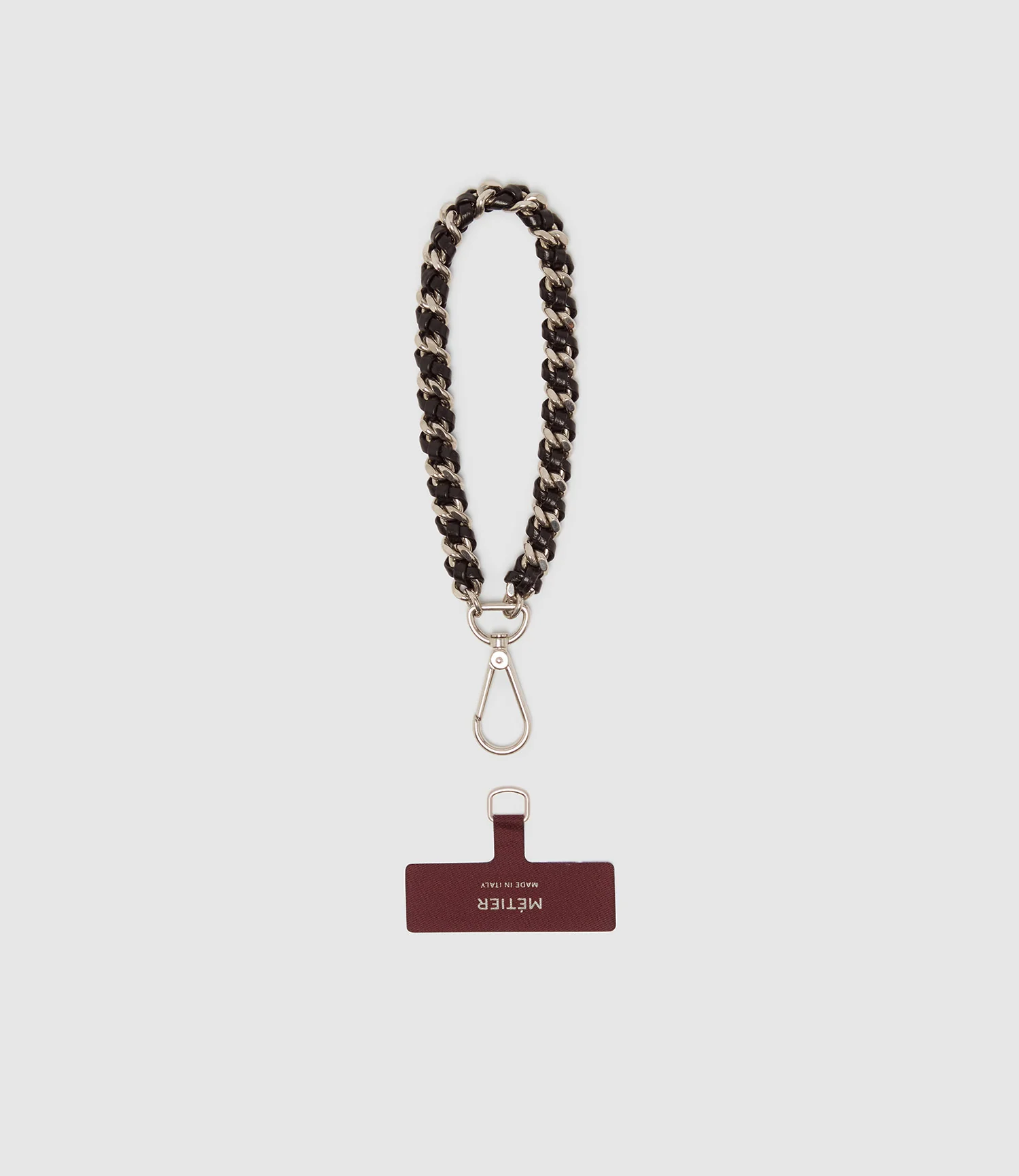 Wristlet Chain Strap Elvis Black with Silver Hardware - Image 2