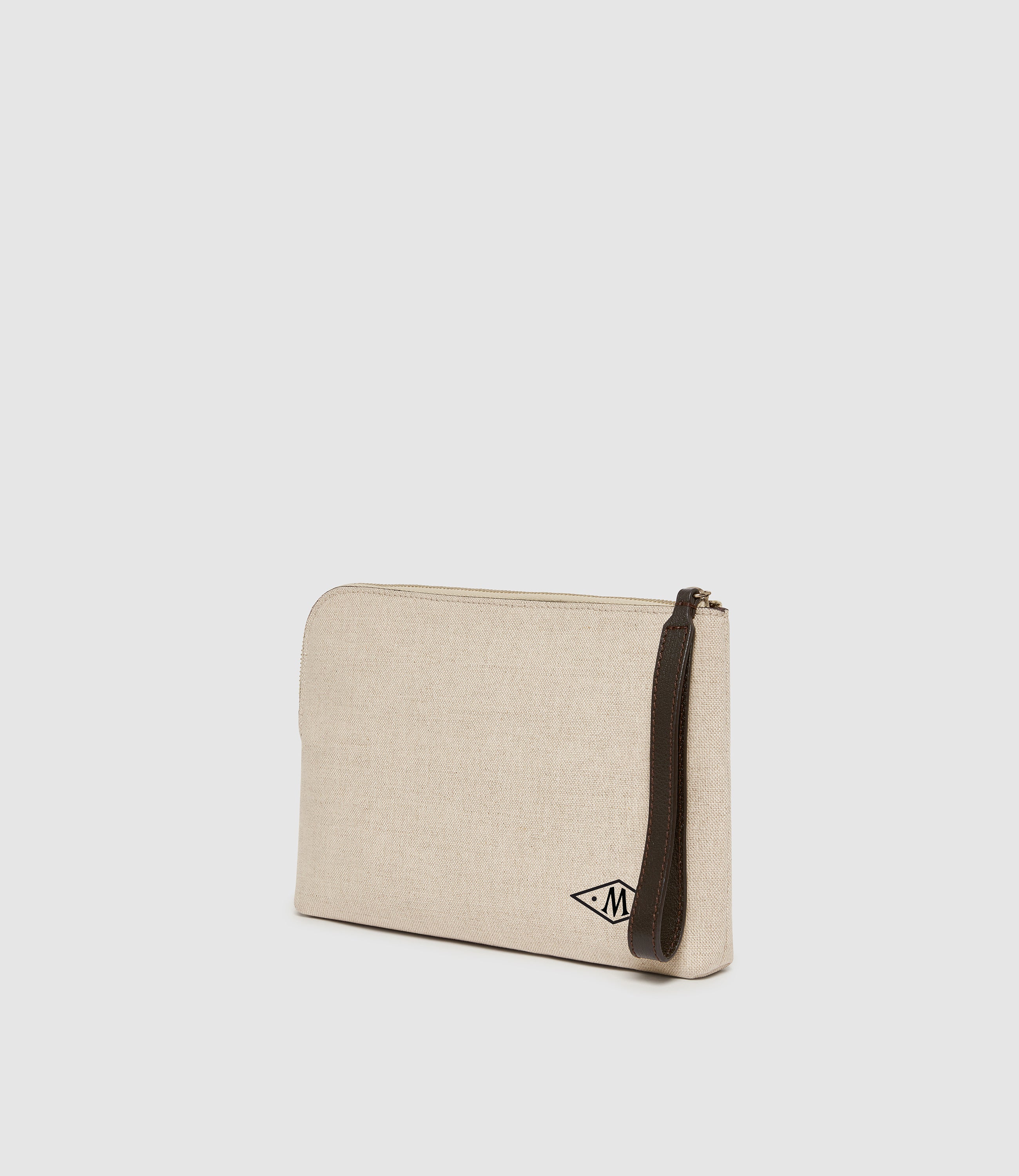 Wristlet Clutch Natural Linen With Elvis Cacao - Image 5
